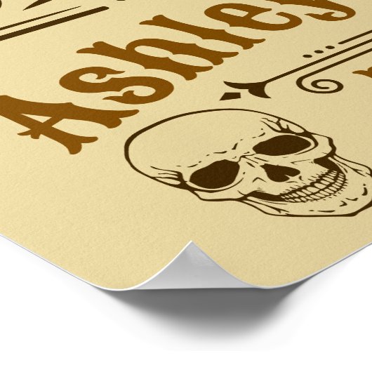 Hexen Brew Coffee House Personalizable Halloween Poster (Ecke)