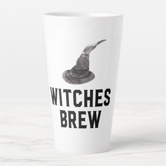 Hexen Brew | Frohe Halloween | Hexenhut Milchtasse (Vorderseite)