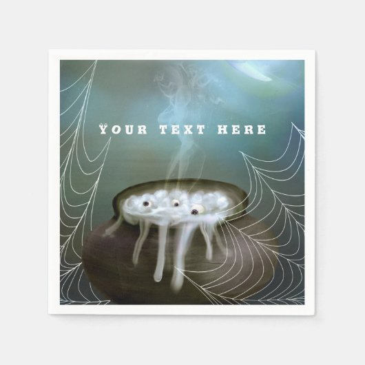 Hexen Brew Ghosted Halloween-Party Cauldron Serviette (Vorderseite)