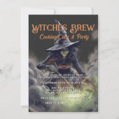 Hexen Brew Halloween Kochklasse und Party Einladung (Vorderseite)