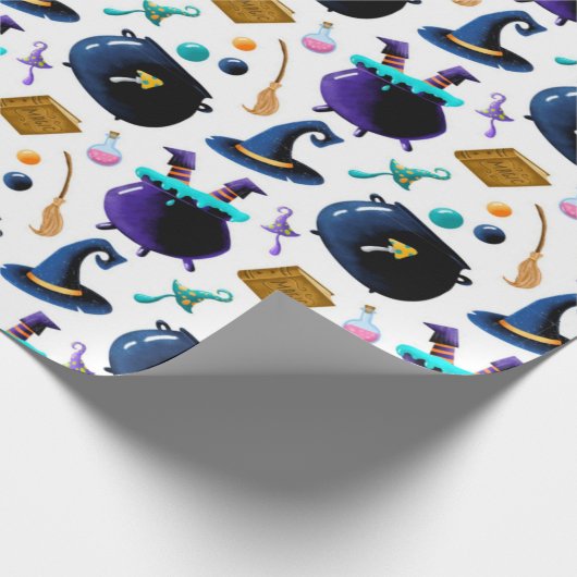 Hexen Brew Halloween Muster Geschenkpapier (Ecke)