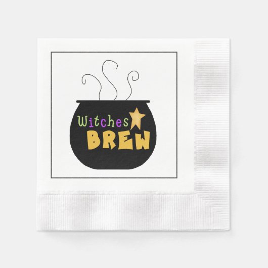 Hexen Brew Halloween Paper Napkin Serviette (Vorderseite)