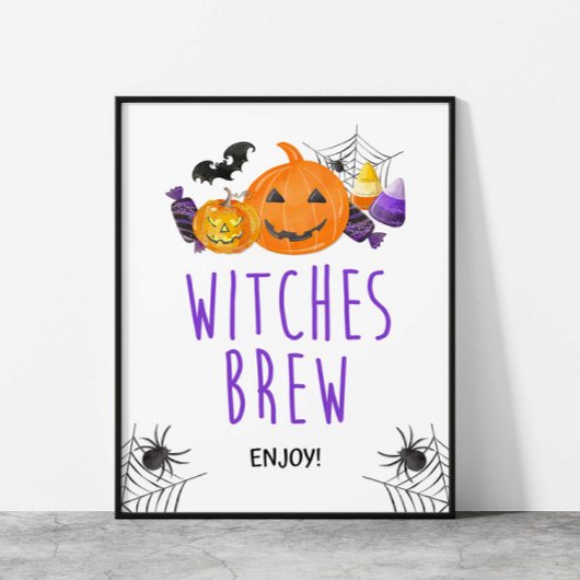 Hexen Brew Halloween-Party Drink Zeichen Poster
