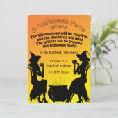 Hexen Brew-Halloween-Party Einladung (Stehend Vorderseite)
