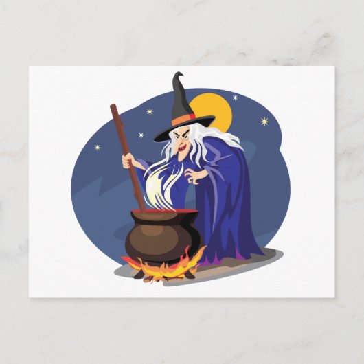 Hexen Brew Halloween Postcard Postkarte (Vorderseite)
