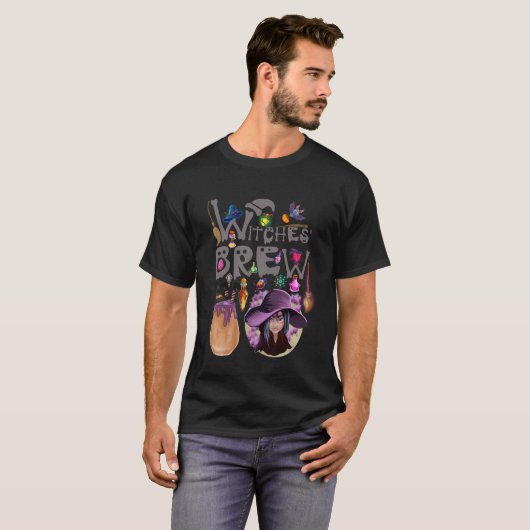 Hexen Brew Halloween T-Shirt (Vorne ganz)