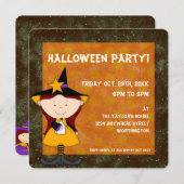 Hexen Brew Kid's Halloween-Party Einladung 4 (Vorne/Hinten)