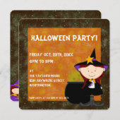 Hexen Brew Kid's Halloween-Party Einladung 5 (Vorne/Hinten)