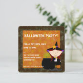 Hexen Brew Kid's Halloween-Party Einladung 5 (Stehend Vorderseite)