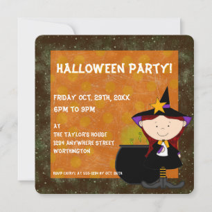 Hexen Brew Kid's Halloween-Party Einladung 5