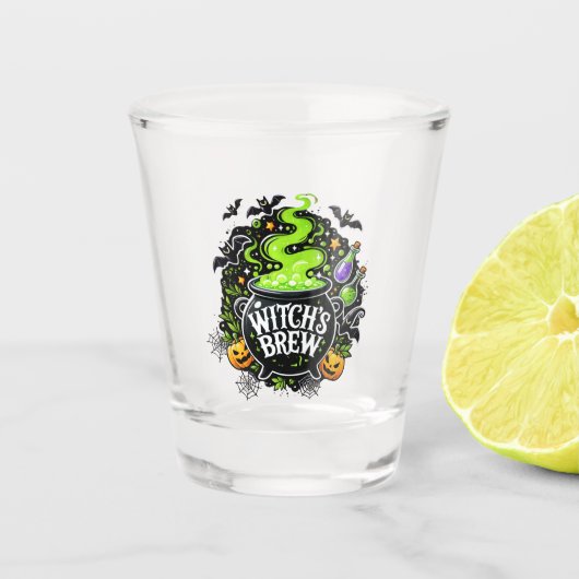 Hexen Brew Schnapsglas (Vorderseite)