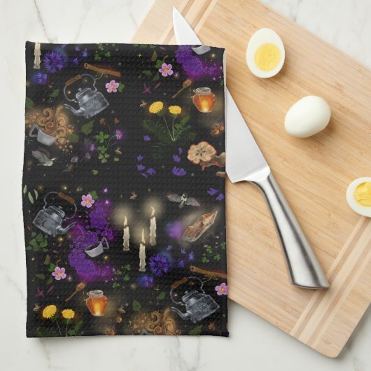 Hexen Brew Tee und Cotattcore Muster Geschirrtuch (Viertel Falte)