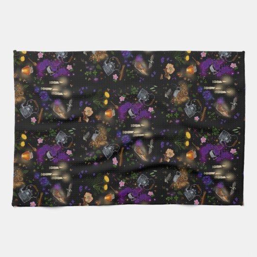Hexen Brew Tee und Cotattcore Muster Geschirrtuch (Horizontal)