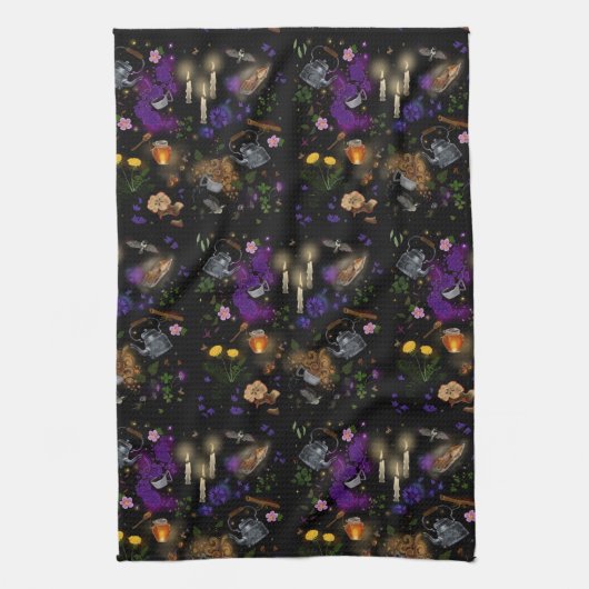 Hexen Brew Tee und Cotattcore Muster Geschirrtuch (Vertikal)