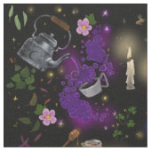 Hexen Brew Tee und Cotattcore Muster Stoff (Nahaufnahme)