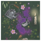Hexen Brew Tee und Cotattcore Muster Stoff (Nahaufnahme)