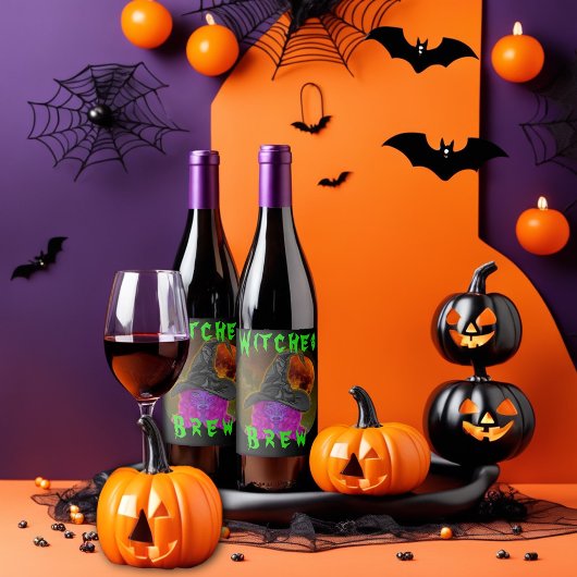 Hexen Brew Weinetikett