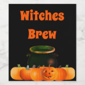 Hexen Brew Wine 6 Matte Labels Weinetikett (Einzelnes Label)