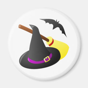 Hexen Broom und Hut Magnet