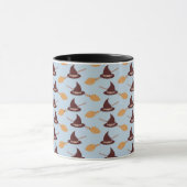 Hexen Broomsticks und Hat Pattern Halloween-Tasse Tasse (Zentrum)