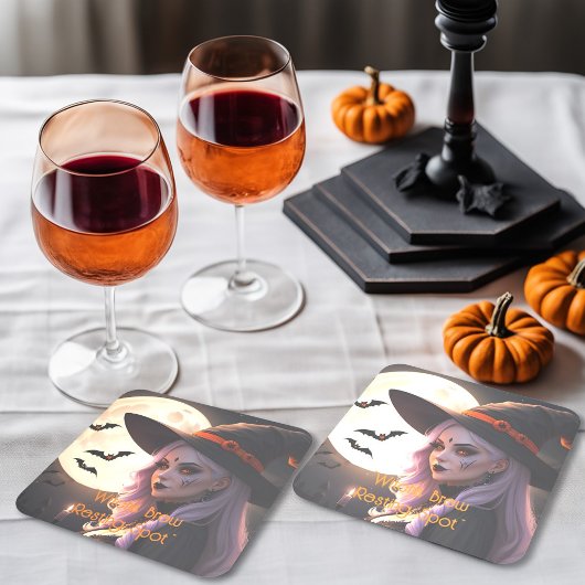 Hexen brühen Ruhestand Rechteckiger Pappuntersetzer