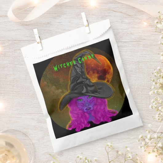 Hexen Candy Halloween Hexentrick oder Treat Geschenktütchen (Ausgeschnitten)