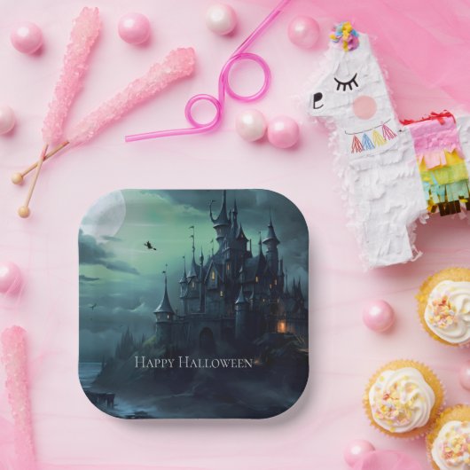 Hexen Castle Halloween Pappteller (Party)