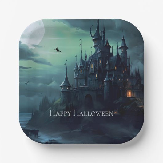 Hexen Castle Halloween Pappteller (Vorderseite)