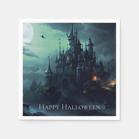 Hexen Castle Halloween Serviette (Vorderseite)