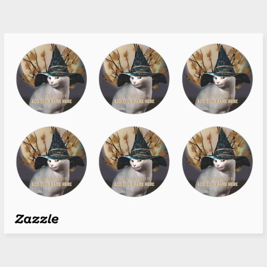 Hexen Cat Buchzeichen Sticker (Blatt)