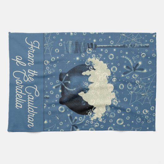 Hexen Cauldron Blue Geschirrtuch (Horizontal)
