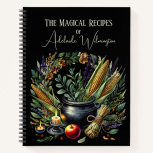 Hexen Cauldron Rezepte Personalisiert Notizblock