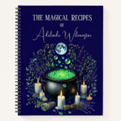 Hexen Cauldron Rezepte Personalisiert Notizblock (Vorderseite)