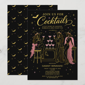 Hexen-Cocktails Halloween Mädchenabend Einladung