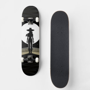 Hexen-Cowgirl-Mondlicht-Western-Weibliche Macht Skateboard