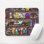 Hexen-Cozys-überfülltes Bücherregal Mousepad (Mit Mouse)