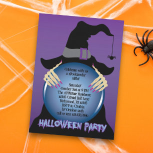 Hexen Crystal Ball Halloween Einladung