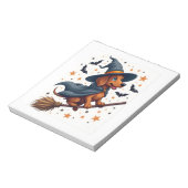 Hexen-Dachshund-Leckerei Notizblock (Rotiert)