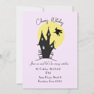 Hexen Damen Halloween-Party Karten Einladung