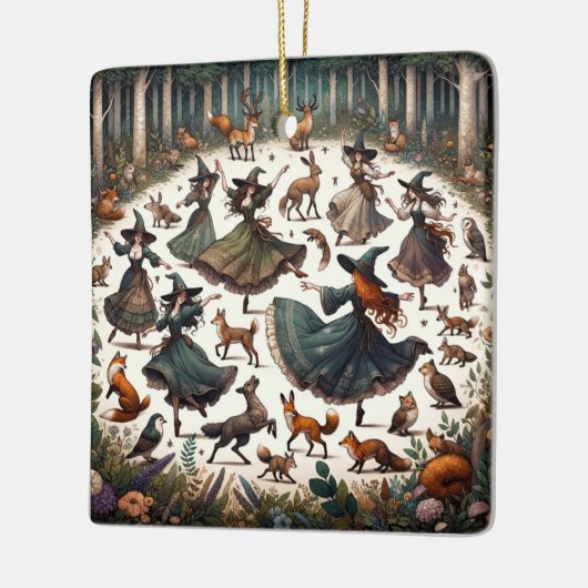 Hexen Dans: Verzauberte Ansammlung des Waldes Keramikornament (Links)