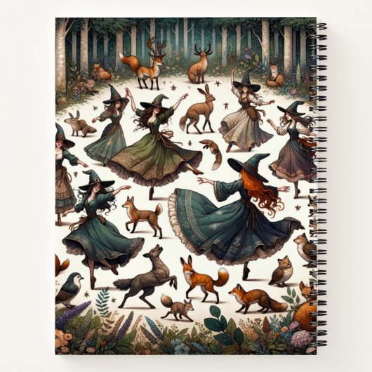 Hexen Dans: Verzauberte Ansammlung des Waldes Notizblock (Rückseite)