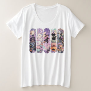 Hexen-Dekor, Gruseliges Halloween Große Größe T-Shirt