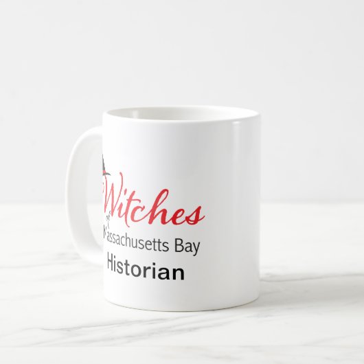 Hexen der Massachusetts-Historiker-Tasse Kaffeetasse (Vorderseite Links)