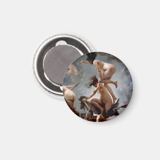 Hexen, die zum Sabbat gehen - Luis Ricardo Falero Magnet (Vorderseite/Rückseite)