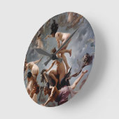 Hexen, die zum Sabbat gehen - Luis Ricardo Falero Runde Wanduhr (Winkel)