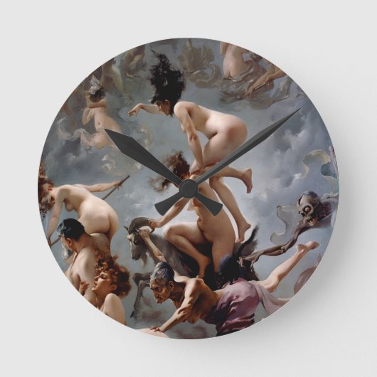 Hexen, die zum Sabbat gehen - Luis Ricardo Falero Runde Wanduhr (Vorderseite)