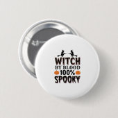 Hexen-DNA-Design Gruseliger Halloween-Humor_1 Button (Vorne & Hinten)