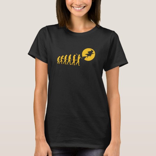 Hexen-Evolution der Frau des Mannes T-Shirt (Vorderseite)
