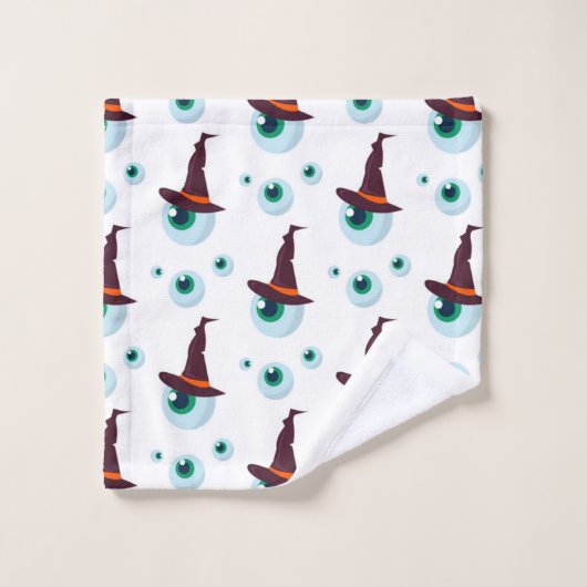 Hexen Eye Halloween Muster Badhandtuch Set (Waschlappen)