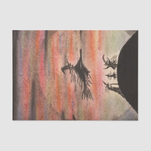 Hexen feiern einen Vollmond während Halloweens Seidenpapier (Vorderseite)